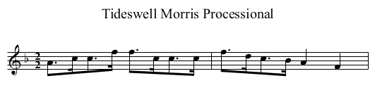 Tideswell Morris Processional - staff notation