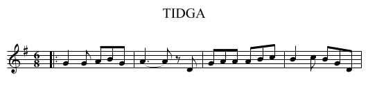 TIDGA - staff notation