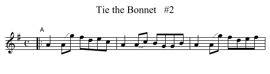 Tie the Bonnet   #2 - staff notation