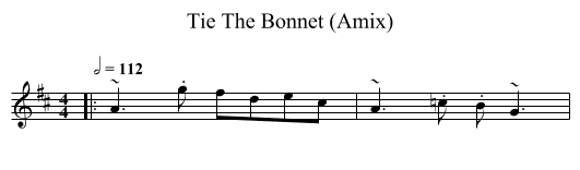 Tie The Bonnet (Amix) - staff notation