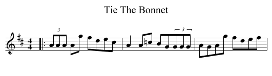 Tie The Bonnet - staff notation