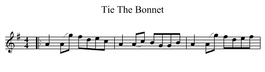 Tie The Bonnet - staff notation