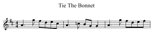 Tie The Bonnet - staff notation