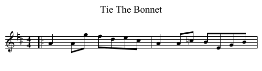 Tie The Bonnet - staff notation