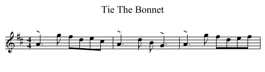 Tie The Bonnet - staff notation