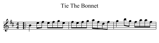Tie The Bonnet - staff notation