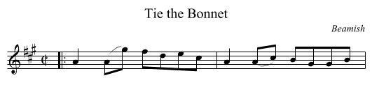 Tie the Bonnet - staff notation