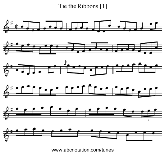 Tie the Ribbons [1] - staff notation