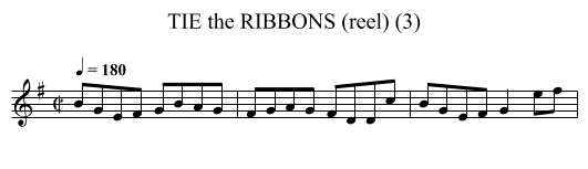 TIE the RIBBONS (reel) (3) - staff notation