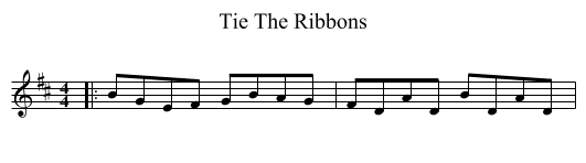 Tie The Ribbons - staff notation