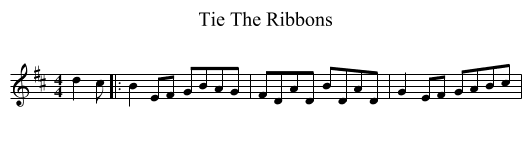 Tie The Ribbons - staff notation