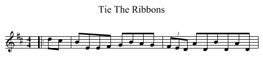 Tie The Ribbons - staff notation