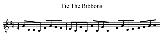 Tie The Ribbons - staff notation