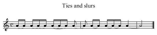 Ties and slurs - staff notation