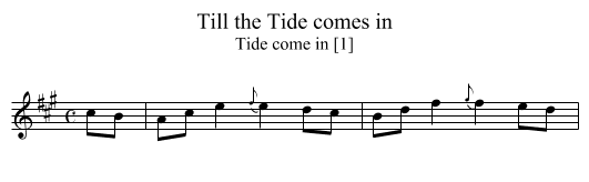 Till the Tide comes in - staff notation