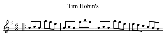 Tim Hobin's - staff notation