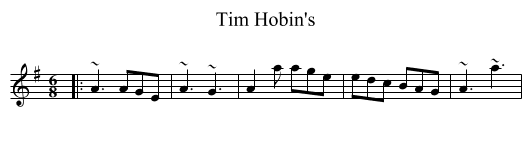 Tim Hobin's - staff notation