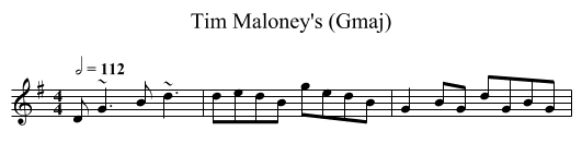 Tim Maloney's (Gmaj) - staff notation