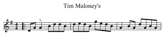 Tim Maloney's - staff notation