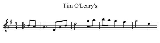 Tim O'Leary's - staff notation