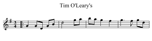 Tim O'Leary's - staff notation