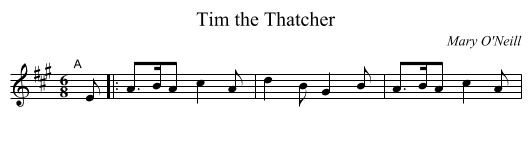 Tim the Thatcher - staff notation