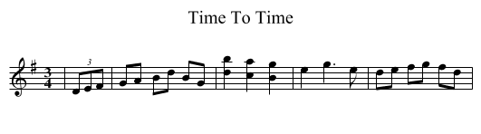 Time To Time - staff notation