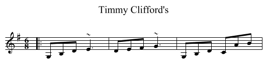 Timmy Clifford's - staff notation