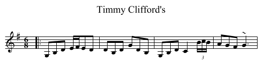Timmy Clifford's - staff notation