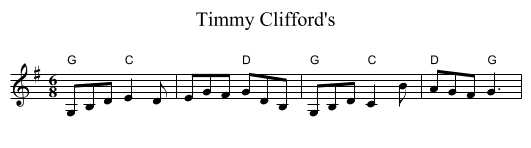 Timmy Clifford's - staff notation