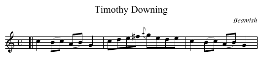 Timothy Downing - staff notation