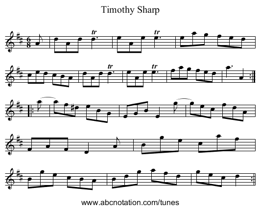 Timothy Sharp - staff notation