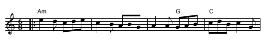 Tin Kardia m'tin Klidomeni [Am] - staff notation