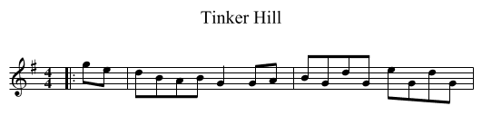 Tinker Hill - staff notation