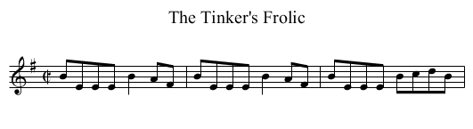Tinker's Frolic, The - staff notation