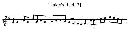 Tinker's Reel [2] - staff notation