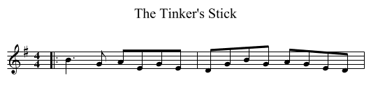 Tinker's Stick, The  - staff notation