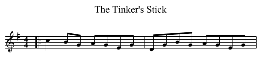 Tinker's Stick, The  - staff notation