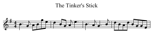 Tinker's Stick, The  - staff notation