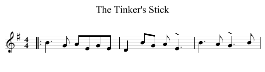Tinker's Stick, The  - staff notation