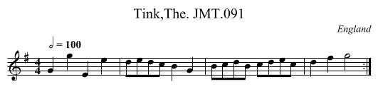 Tink,The. JMT.091 - staff notation