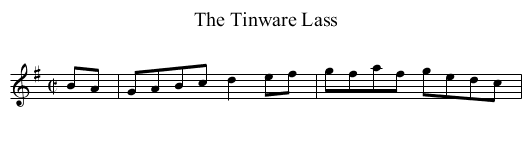 Tinware Lass, The - staff notation