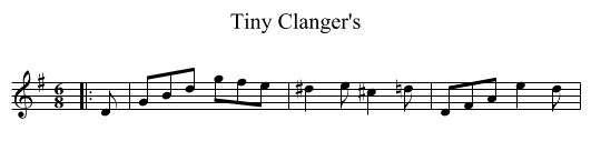 Tiny Clanger's - staff notation