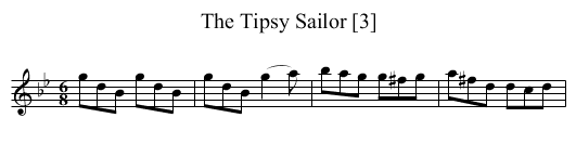 Tipsy Sailor [3], The - staff notation