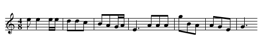 Tiqi gege zou xikou - staff notation