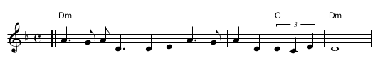 T&iacute;r na n&Oacute;g - staff notation