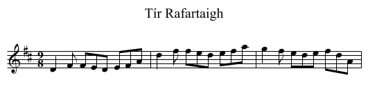 Tír Rafartaigh - staff notation