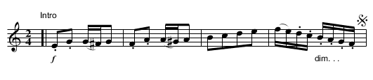 Tiroler Polka - staff notation