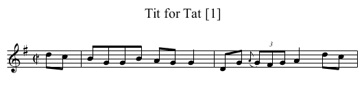 Tit for Tat [1] - staff notation