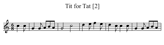 Tit for Tat [2] - staff notation